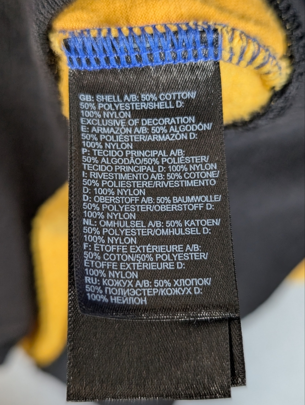 The North Face Full Zip Hoodie Mens M‎ Blue Yellow Colorblock Jacket - Picture 7 of 9